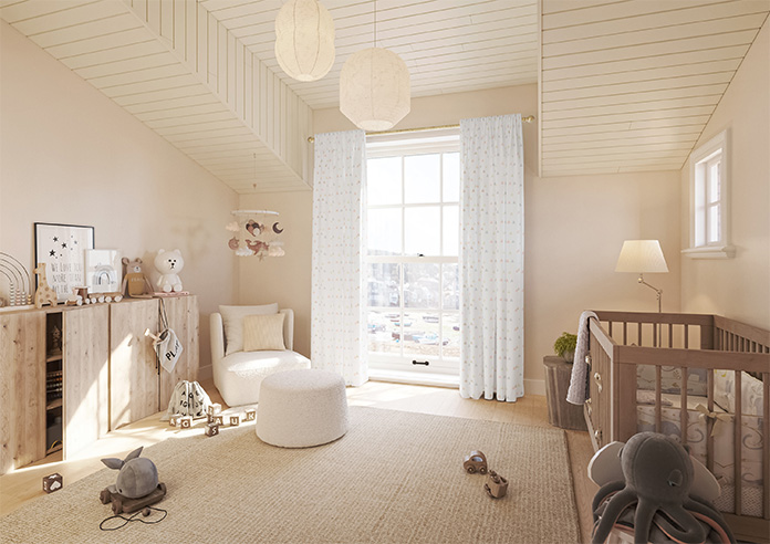 Faceted, Marshmallow - Made to Measure Curtains - Image 8